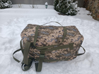 Рюкзак сумка баул 100 литров военный армейский тактический ЗСУ баул цвет пиксель 3147 - зображення 3