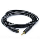 Удлинитель Audio DC3.5 папа-мама 3.0м GOLD Stereo Jack (круглый) Black