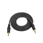 Кабель AUX Audio DC3.5 папа-папа 1.5м GOLD Stereo Jack (круглый) Black
