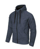 Куртка толстовка (Худи) Covert Tactical Hoodie (Fullzip) Helikon-Tex Blue Melange 3XL Тактическое мужское