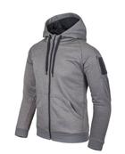 Куртка толстовка (Худи) Urban Tactical Hoodie (Fullzip) Helikon-Tex Grey Melange XL (Фулзип) Тактическая мужская - изображение 1