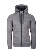 Куртка толстовка (Худи) Urban Tactical Hoodie (Fullzip) Helikon-Tex Grey Melange XL (Фулзип) Тактическая мужская - изображение 2