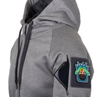 Куртка толстовка (Худи) Urban Tactical Hoodie (Fullzip) Helikon-Tex Grey Melange XL (Фулзип) Тактическая мужская - изображение 5