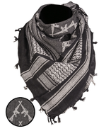 Арафатка шарф-шемаг тактична 110x110см Автомат Mil-Tec Універсальний Чорний - зображення 1