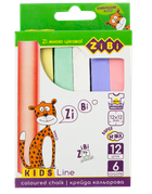 Мел кольоровий 12шт ZB.6703-99 квадратна картонна коробка KIDS Line (1/112)