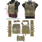 Плитоноска броніжелет Мультикам на 6 магазинів зі штурмовою панеллю рюкзак під гвинтівку AR,АК Multicam IDP7404MC - зображення 7