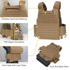 Плитоноска бронежилет Койот на 6 магазинов c штурмовой панелью рюкзак под винтовку AR,АК Coyot Brown IDP7404CB - изображение 9