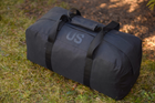 Тактическая сумка баул US 65 л большая военная армейская сумка баул цвет черный для передислокации ВСУ - изображение 4