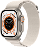 Smartwatch Apple Watch Ultra GPS + Cellular 49mm Titanium Case with Starlight Alpine Loop - Small (MQFQ3)