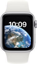 Smartwatch Apple Watch SE (2022) GPS 40mm Silver Aluminium Case with White Sport Band (MNJV3) - obraz 3