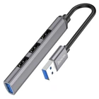 HUB USB Hoco HB26 4 в 1 (USB3.0+USB2.0*3) Сірий