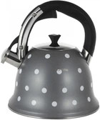 Чайник Kamille Whistling Kettle Grey 2.5л из нержавеющей стали со свистком (серый в горох) KM-1099-GR