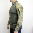 Бойова сорочка Убакс (розмір 4XL) тактична футболка з довгим рукавом UBACS чоловіча армійська кофта з замком олива піксель убокс - зображення 7