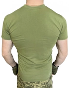 Футболка Олива ЗСУ , летняя военная футболка мужская , тактическая футболка военнослужащих всу . Размер 54 - изображение 3