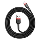 USB кабель для iPhone з роз'ємом Lightning BASEUS Cafule (1.5A, 2M). Black-Red