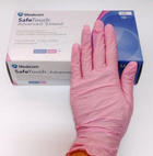 Нитриловые перчатки Medicom SafeTouch® Advanced Pink текстурированные без пудры розовые Размер S 500 шт (3,6 г) - изображение 1