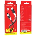Кабель Borofone BX79 USB Type-C to Type-C, підтримка зарядки до 60W (20V/3A), передача даних, довжина 1 м, 3A, підходить для ноутбуків та смартфонів Black