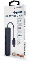 USB-хаб на 4 порти USB 3.1 Gembird UHB-CM-U3P4-01 - зображення 3