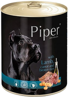 Mokra karma dla psów DOLINA NOTECI Piper z jagnięciną, marchewką i brązowym ryżem - puszka 400g (5902921300328) - obraz 1