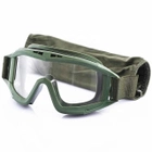 Тактична маска захисна для очей Army Green 3 змінних лінзи та захисний чохол окуляри захисні від високих температур та порохових газів - зображення 5
