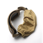 Тактична маска захисна для очей Army Green 3 змінних лінзи та захисний чохол окуляри захисні від високих температур та порохових газів - зображення 6