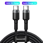 Кабель Baseus Cafule Fast Charging Type-C to Type-C PD100W 100 cм (CATKLF-SCG1) Black