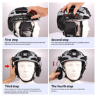 Наушники тактические активные Namche Bazaar Impact sport с креплением к шлему Black - изображение 7