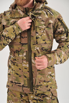 Військова тактична куртка мультикам камуфляж з налокітниками Multicam Україна кітель горка 56 - зображення 3