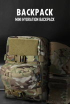 Тактическая сумка гидратор IDOGEAR BG3530 MOLLE для тактического жилета-рюкзака армии США премиум качество Мультикам - изображение 7