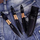 Ножи Метательные набор 3 в 1 Черные с чехольчиком - изображение 6