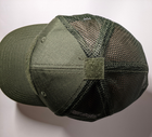 Тактична військова бейсболка BexShop кепка з липучкою під шеврон та логотипом Каратель (Punisher) Олива - зображення 5