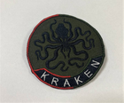 Шеврон Кракен круглий kraken 8см