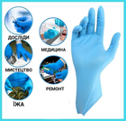 Перчатки нитриловые Medicom SafeTouch® Slim Blue текстурированные без пудры голубые размер S 100 шт (3,6 г.) - изображение 3