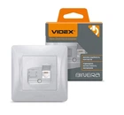 Розетка 1я компьютерная Серебристая CAT6 BINERA(VF-BNSK1PC6-SS), VIDEX