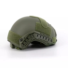 Рейкове кріплення для шолома FAST - Рейки на каску шолом фаст для навушників, нічника, екшн-камери Clefers Tac Зелені - зображення 6