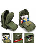 Боевой рюкзак мужской сумка на плечи ранец штурмовой Оливковый 28 л надежное и удобное снаряжение для боевых миссий максимальная вместимость и функциональность - изображение 5