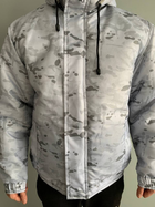 Військова тактична армійська тепла куртка з капюшоном Білий M - зображення 4