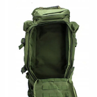 Рюкзак сумка на плечи ранец снайперский мужской 600D oxford с шестью рядами ремней система MOLLE Олива 70 л для максимальной адаптации к любым миссиям - изображение 6