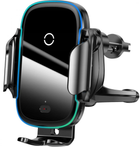Автотримач для телефона з бездротовою зарядкою Baseus Wireless Charger Light Electric Holder Black (WXHW03-01) - зображення 1