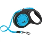 Поводок рулетка Flexi New NEON M 5м до 25кг неоновый голубой (TX-209322)
