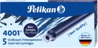 Набір картриджів для пір'яних ручок Pelikan 4001 Blue-Black 5 шт довгі Синьо-чорні (310607)
