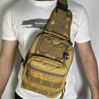 Тактическая сумка через плечо с одной лямкой Койот - изображение 1