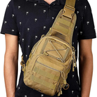 Тактическая сумка через плечо с одной лямкой Койот - изображение 9