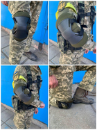 Військовий захисний комплект наколінники з налокотниками Хакі - зображення 3
