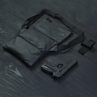 Тактическая кожаная сумка с кобурой Черная - изображение 2