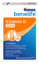 Вітамін Д3 Humana benelife D3 1000 МО, 5,5 мл - изображение 1