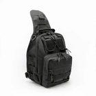 Тактическая сумка укрепленная мужская слинг черный - изображение 1