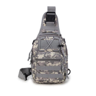 Тактична сумка-слінг Molle Tactical Sling Bag через плече нагрудна піксель сірий - зображення 1