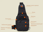Тактическая сумка-слинг Molle Tactical Sling Bag через плечо нагрудная пиксель серый - изображение 3