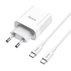 МЗП Hoco C80A Rapido PD20W + QC3.0 charger set Type-C to Type-C ( EU ) White